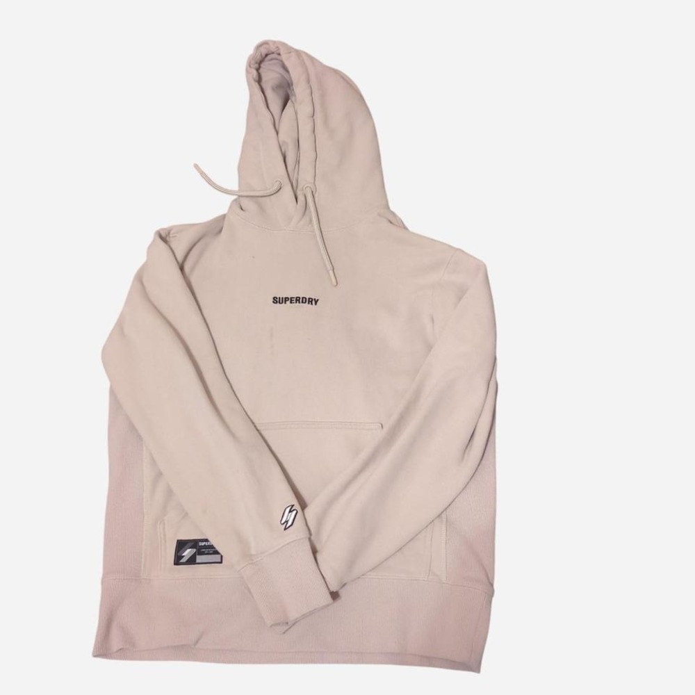 cream colored Superdry hoodie